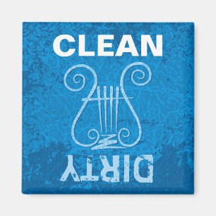 Blauwe Lyre Achtergrond Magneet