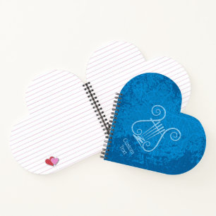Blauwe Lyre Achtergrond Notitieboek