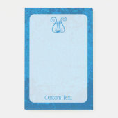 Blauwe Lyre Achtergrond Post-it® Notes (Voorkant)