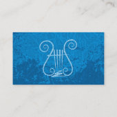 Blauwe Lyre Achtergrond Visitekaartje (Achterkant)