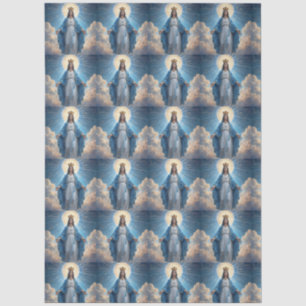 Blauwe Maagd Maria Hemelse  Tissuepapier