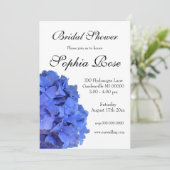 Blauwe maagdenpalm elegant floraal Vrijgezellenfee Kaart (Staand voorkant)