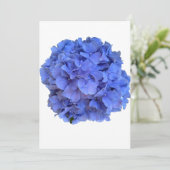Blauwe maagdenpalm elegante bloemen hortensia's kaart (Staand voorkant)