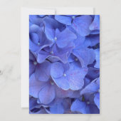 Blauwe maagdenpalm elegante bloemen hortensia's kaart (Achterkant)