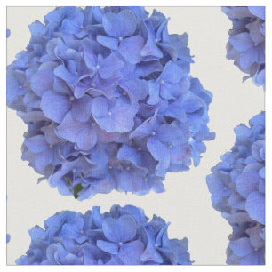 Blauwe maagdenpalm elegante bloemen hortensia's stof