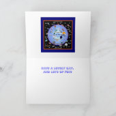 BLAUWE MAAN 3e. Birthday Kaart (Binnen)