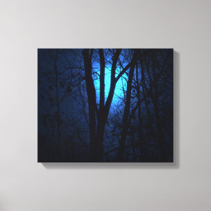 Blauwe maan! canvas afdruk