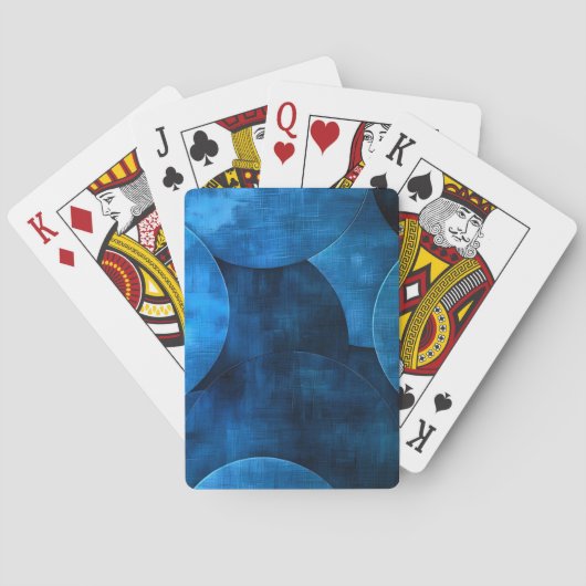 Blauwe maan cirkels pokerkaarten (Achterkant)