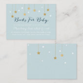 Blauwe maan en sterren, uitnodiging invoegen informatiekaartje (Voorkant / Achterkant)