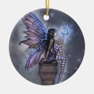 Blauwe Maan Fee Fantasie Ornament
