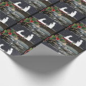 Blauwe maan kerstmis — Gift Wrap Cadeaupapier (Hoek)