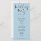 Blauwe Maan Phases Blauw Huwelijksprogramma (Achterkant)