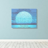 Blauwe Maan Rising op Canvas (Insitu (Houten vloer))