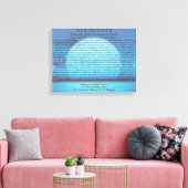 Blauwe Maan Rising op Canvas Afdruk (Insitu (Woonkamer))