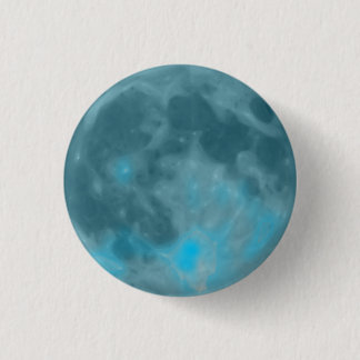Blauwe maan ronde button 3,2 cm
