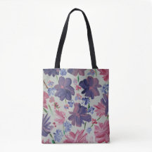 Blauwe Maan Roos Bloemen Canvas tas