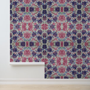 Blauwe Maan Roos Bloemen Peel & Stick Behang