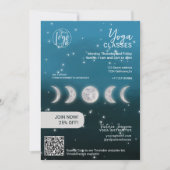 Blauwe maan ster Yoga-instructeur studio lessen Kaart (Voorkant)