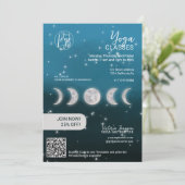 Blauwe maan ster Yoga-instructeur studio lessen Kaart (Staand voorkant)