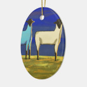 Blauwe maandag keramisch ornament (Links)