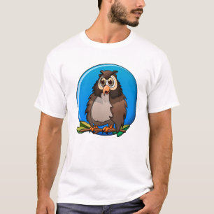 blauwe maanuil t-shirt