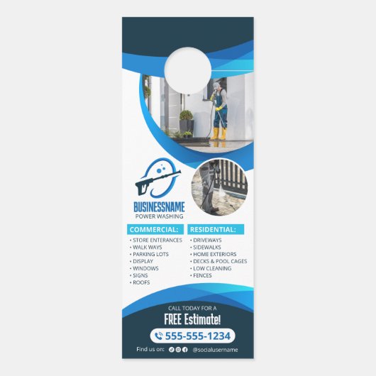 Blauwe Macht Wassen Druk Wassen Huis Wassen (Achterkant)