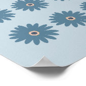 Blauwe Madelief Poster (Hoek)