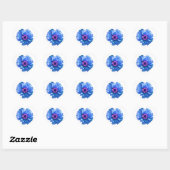 Blauwe maffia hart sticker (Vel)