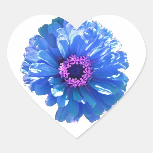 Blauwe maffia hart sticker (Voorkant)