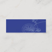 Blauwe Magere Fiets - Mini Visitekaartje (Achterkant)