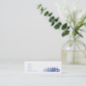 Blauwe Magere Fiets - Mini Visitekaartje (Staand voorkant)