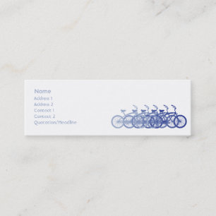 Blauwe Magere Fiets - Mini Visitekaartje