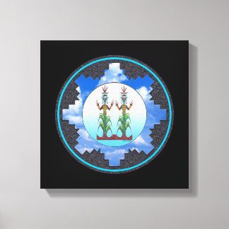 Blauwe Maïs Mensen Mythologie Canvas Afdruk