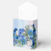 Blauwe Maïsbloemen & Witte Rozen Boeket Bedankdoosjes (Geopend)