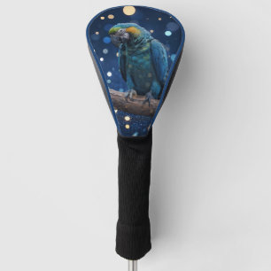 Blauwe Majesteit: de blauwe ara op dromerige blauw Golfheadcover