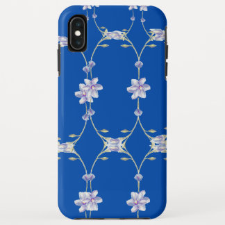 Blauwe majesteit elegante bloementelefoon Case