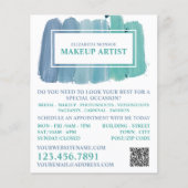 Blauwe, Makeup-artiest Adverteren Flyer (Voorkant)