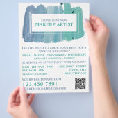 Blauwe, Makeup-artiest Adverteren Flyer (Hand)