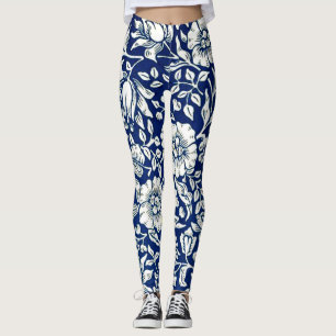 Blauwe Mallow, Leggings met florale bloeding
