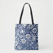 Blauwe mallow tote bag (Voorkant)