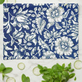 Blauwe Malve, bekend patroon, Theedoek (Gevouwen)