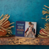 Blauwe man vader opa legende foto fotoplaat (Zijkant)
