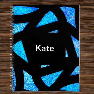 Blauwe Mandala Glitters Notitieboek