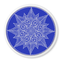 Blauwe Mandala magneet