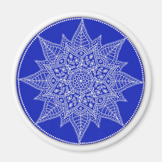 Blauwe Mandala magneet