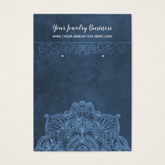 Blauwe Mandala Veroorzaagkaarten Visitekaartje (Voorkant)