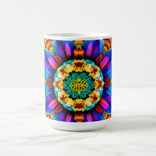 Blauwe Mandala-waterfles Koffiemok