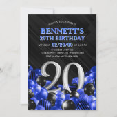 Blauwe Mannen 20ste verjaardag Kaart (Voorkant)