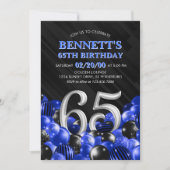 Blauwe Mannen 65ste verjaardag Kaart (Voorkant)