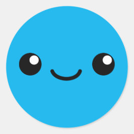 Blauwe mannetjes ronde sticker